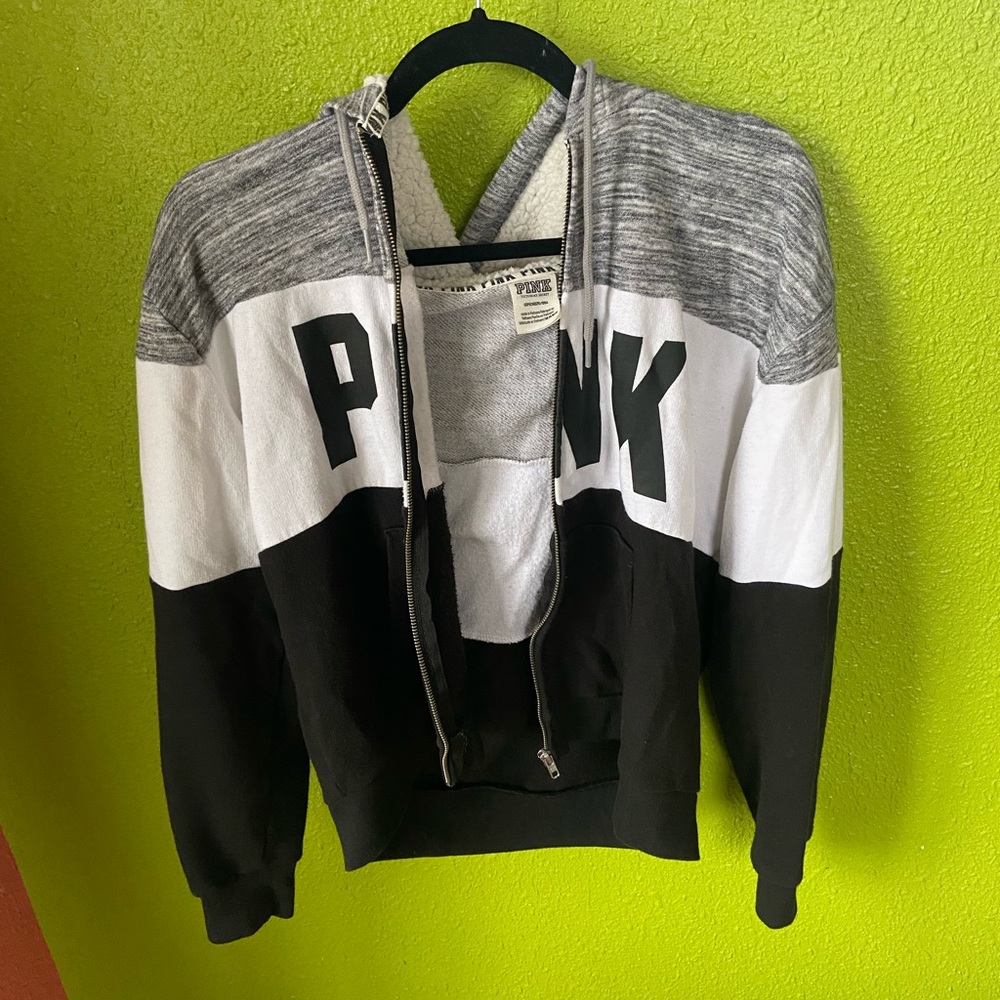 PINK zip up sweater shirt